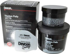 Devcon - 2 Lb Kit Gray Epoxy Resin Putty - 150°F (Wet), 350°F (Dry) Max Operating Temp, 16 hr Full Cure Time - Eagle Tool & Supply