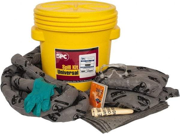 Brady SPC Sorbents - 15 Gal Capacity Universal Spill Kit - 20 Gal Polyethylene Lab Pack - Eagle Tool & Supply