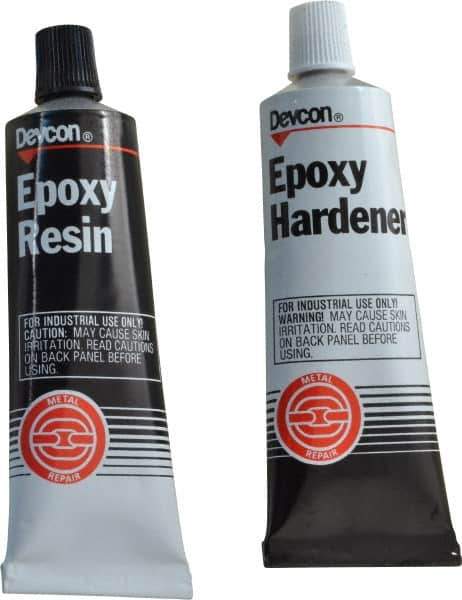 Devcon - 6.5 oz Tube Two Part Epoxy - 60 min Working Time, 2,500 psi Shear Strength - Eagle Tool & Supply