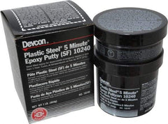 Devcon - 1 Lb Pail Two Part Epoxy - 5 min Working Time, 2,026 psi Shear Strength, Series Plastic Steel - Eagle Tool & Supply