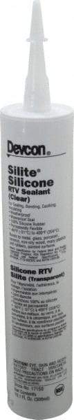 Devcon - 10.3 oz Cartridge Clear RTV Silicone Joint Sealant - -60 to 248°F Operating Temp - Eagle Tool & Supply