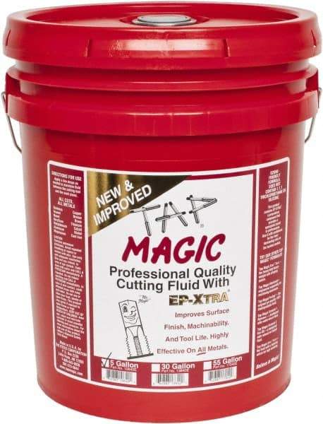 Tap Magic - Tap Magic EP-Xtra, 5 Gal Pail Cutting & Tapping Fluid - Semisynthetic, For Boring, Broaching, Drilling, Engraving, Facing, Milling, Reaming, Sawing, Threading, Turning - Eagle Tool & Supply