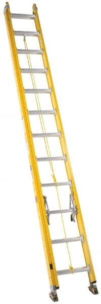 Made in USA - 36' High, Type IA Rating, Fiberglass Extension Ladder - Eagle Tool & Supply