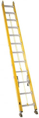 Made in USA - 36' High, Type IA Rating, Fiberglass Extension Ladder - Eagle Tool & Supply