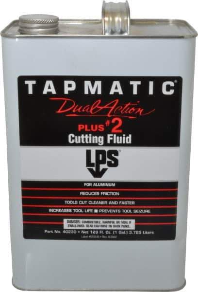 LPS - Tapmatic Plus #2, 1 Gal Bottle Cutting & Tapping Fluid - Synthetic, For Boring, Broaching, Drawing, Drilling, Engraving, Facing, Finishing, Grinding, Milling, Reaming, Sawing, Stamping, Tapping, Threading, Turning - Eagle Tool & Supply