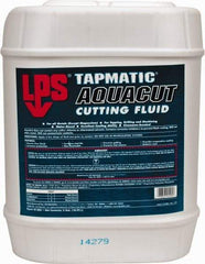 LPS - Tapmatic AquaCut, 5 Gal Pail Cutting & Tapping Fluid - Water Soluble, For Boring, Broaching, Drawing, Drilling, Engraving, Facing, Finishing, Grinding, Milling, Reaming, Sawing, Stamping, Tapping, Threading, Turning - Eagle Tool & Supply