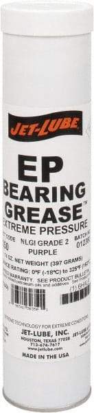 Jet-Lube - 14 oz Cartridge Extreme Pressure Grease - Purple, Extreme Pressure, 325°F Max Temp, NLGIG 2, - Eagle Tool & Supply