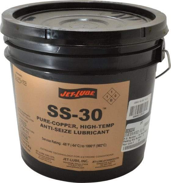 Jet-Lube - 10 Lb Pail High Temperature Anti-Seize Lubricant - Copper, -65 to 1,800°F, Copper Colored, Water Resistant - Eagle Tool & Supply