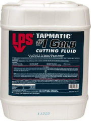 LPS - Tapmatic #1 Gold, 5 Gal Pail Cutting & Tapping Fluid - Straight Oil, For Boring, Broaching, Drilling, Engraving, Facing, Milling, Reaming, Sawing, Tapping, Threading, Turning - Eagle Tool & Supply