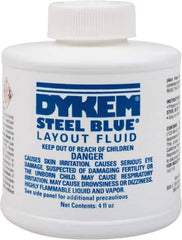 Dykem - Blue Layout Fluid - 4 Ounce Brush Top Can - Eagle Tool & Supply