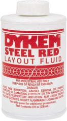 Dykem - Red Layout Fluid - 8 Ounce Brush Top Can - Eagle Tool & Supply