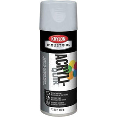 Krylon - White, 12 oz Net Fill, Flat, Lacquer Spray Paint - 15 to 20 Sq Ft per Can, 16 oz Container, Use on Cabinets, Color Coding Steel & Lumber, Conduits, Drums, Ducts, Furniture, Motors, Pipelines, Tools - Eagle Tool & Supply