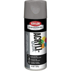 Krylon - Smoke Gray, 12 oz Net Fill, Gloss, Lacquer Spray Paint - 15 to 20 Sq Ft per Can, 16 oz Container, Use on Cabinets, Color Coding Steel & Lumber, Conduits, Drums, Ducts, Furniture, Motors, Pipelines, Tools - Eagle Tool & Supply