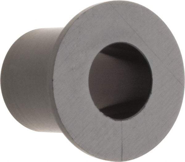 Poly Hi Solidur - 1/4" Inside x 3/8" Outside Diam, Nylon Sleeve Bearing - 0.56" Outside Diam, 0.047" Flange Thickness, 1/2" OAL - Eagle Tool & Supply