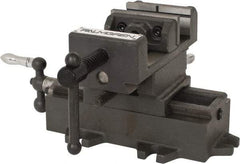 Palmgren - 3" Jaw Opening Capacity x 1-3/8" Throat Depth, Horizontal Drill Press Vise - 3" Wide Jaw, Cross Slide Base, Standard Speed, 5-1/2" OAL x 5-5/8" Overall Height - Eagle Tool & Supply
