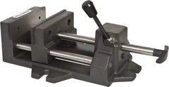 Palmgren - 6" Jaw Opening Capacity x 1-7/8" Throat Depth, Horizontal Drill Press Vise - 6" Wide Jaw, Stationary Base, Standard Speed, 14-1/2" OAL x 4-5/16" Overall Height - Eagle Tool & Supply