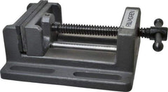 Palmgren - 4" Jaw Opening Capacity x 1-3/4" Throat Depth, Horizontal Drill Press Vise - 4" Wide Jaw, Stationary Base, Standard Speed, 7-1/2" OAL x 2-7/8" Overall Height - Eagle Tool & Supply