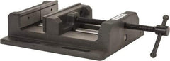 Palmgren - 8" Jaw Opening Capacity x 2" Throat Depth, Horizontal Drill Press Vise - 8" Wide Jaw, Stationary Base, Standard Speed, 15-1/2" OAL x 3-9/16" Overall Height - Eagle Tool & Supply