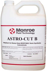 Monroe Fluid Technology - Astro-Cut B, 1 Gal Bottle Cutting & Grinding Fluid - Semisynthetic, For CNC Milling, Drilling, Tapping, Turning - Eagle Tool & Supply