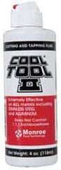 Monroe Fluid Technology - Cool Tool II, 4 oz Bottle Cutting & Tapping Fluid - Straight Oil, For Blanking, Boring, Broaching, Drilling, Hobbing, Milling, Reaming, Tapping, Turning - Eagle Tool & Supply