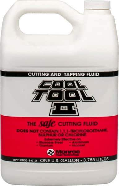 Monroe Fluid Technology - Cool Tool II, 1 Gal Bottle Cutting & Tapping Fluid - Straight Oil, For Blanking, Boring, Broaching, Drilling, Hobbing, Milling, Reaming, Tapping, Turning - Eagle Tool & Supply