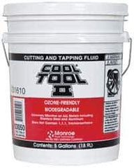 Monroe Fluid Technology - Cool Tool II, 5 Gal Pail Cutting & Tapping Fluid - Straight Oil, For Blanking, Boring, Broaching, Drilling, Hobbing, Milling, Reaming, Tapping, Turning - Eagle Tool & Supply