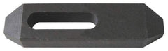 Value Collection - 1/2" Stud, Heat Treated Steel, Plain Strap Clamp - 2.244" Travel, 6" OAL x 1-1/4" Wide x 7/8" High, Black Oxide Finish, Tapered Nose - Eagle Tool & Supply