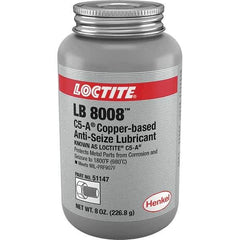 Loctite - 8 oz Can High Temperature Anti-Seize Lubricant - Copper/Graphite, -29 to 1,800°F, Copper Colored, Water Resistant - Eagle Tool & Supply