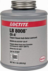 Loctite - 1 Lb Can High Temperature Anti-Seize Lubricant - Copper/Graphite, -29 to 1,800°F, Copper Colored, Water Resistant - Eagle Tool & Supply