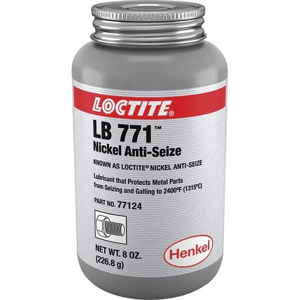 Loctite - 8 oz Can High Temperature Anti-Seize Lubricant - Nickel, -54 to 2,399°F, Silver Colored, Water Resistant - Eagle Tool & Supply