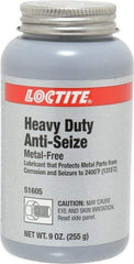 Loctite - 9 oz Can General Purpose Anti-Seize Lubricant - Calcium Fluoride/Graphite, -29 to 2,399°F, Gray, Water Resistant - Eagle Tool & Supply