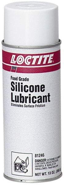 Loctite - 13 oz Aerosol Silicone Lubricant - Translucent, Food Grade - Eagle Tool & Supply