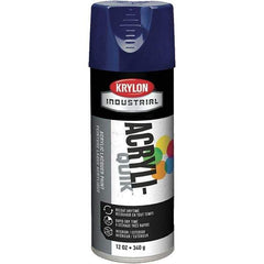 Krylon - Regal Blue, 12 oz Net Fill, Gloss, Lacquer Spray Paint - 15 to 20 Sq Ft per Can, 16 oz Container, Use on Cabinets, Color Coding Steel & Lumber, Conduits, Drums, Ducts, Furniture, Motors, Pipelines, Tools - Eagle Tool & Supply