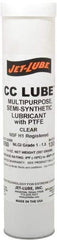 Jet-Lube - 14 oz Cartridge Synthetic General Purpose Grease - Clear, Food Grade, 400°F Max Temp, NLGIG 1-1/2, - Eagle Tool & Supply