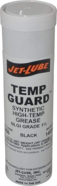 Jet-Lube - 14 oz Cartridge Graphite High Temperature Grease - Black, High/Low Temperature, 600°F Max Temp, NLGIG 1-1/2, - Eagle Tool & Supply