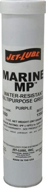 Jet-Lube - 14 oz Cartridge Lithium High Temperature Grease - Purple, High/Low Temperature, 325°F Max Temp, NLGIG 2, - Eagle Tool & Supply