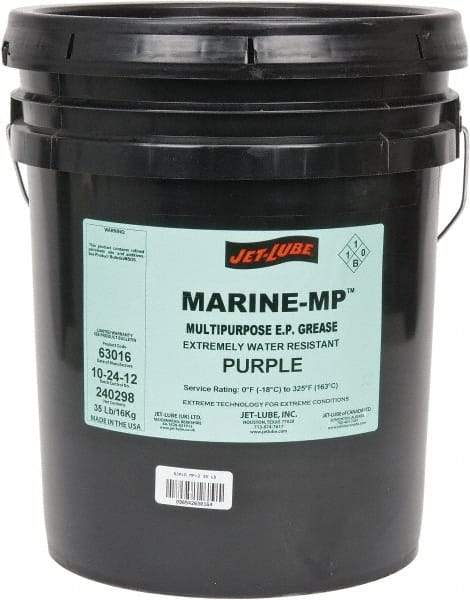 Jet-Lube - 35 Lb Pail Lithium High Temperature Grease - Purple, High/Low Temperature, 325°F Max Temp, NLGIG 2, - Eagle Tool & Supply