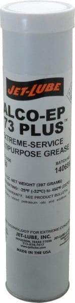 Jet-Lube - 14 oz Cartridge Aluminum Extreme Pressure Grease - Red, Extreme Pressure, 450°F Max Temp, NLGIG 2, - Eagle Tool & Supply