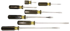 Stanley - 7 Piece Slotted Screwdriver Set - Bit Sizes: Philips 1/4 to 3/8" - Eagle Tool & Supply