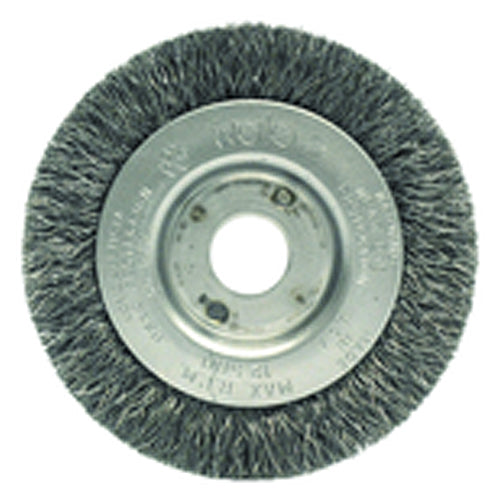 ‎3″ Diameter-3/8″-1/2″ Arbor Hole - Crimped Steel Wire Straight Wheel - Eagle Tool & Supply