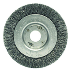 ‎3″ Diameter-3/8″-1/2″ Arbor Hole - Crimped Steel Wire Straight Wheel - Eagle Tool & Supply
