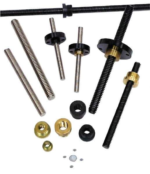 Nook Industries - 3/8-10 Acme, 6' Long, Stainless Steel Precision Acme Threaded Rod - Right Hand Thread, 2C Fit - Eagle Tool & Supply