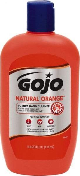 GOJO - 14 oz Squeeze Bottle Liquid Hand Cleaner - General Duty, Orange Scent, W/Pumice - Eagle Tool & Supply