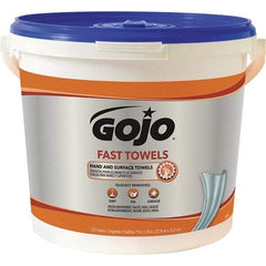 GOJO - Pre-Moistened Hand Cleaning Wipes - Center Pull, 11" x 7-3/4" Sheet Size, Blue - Eagle Tool & Supply