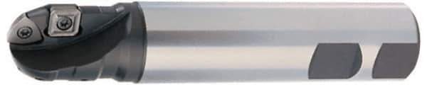 Kennametal - 1-1/4" Cut Diam, 1.19" Max Depth of Cut, 1-1/4" Shank Diam, 5.12" OAL, Indexable Ball Nose End Mill - 1.73" Head Length, Straight Shank, 4.347 Toolholder, SPGX 0903AP, WPGX 07T312.160 Insert - Eagle Tool & Supply