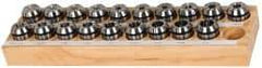 Kennametal - 19 Piece, 1/16" to 5/8" Capacity, ER Collet Set - Series ER25 - Exact Industrial Supply