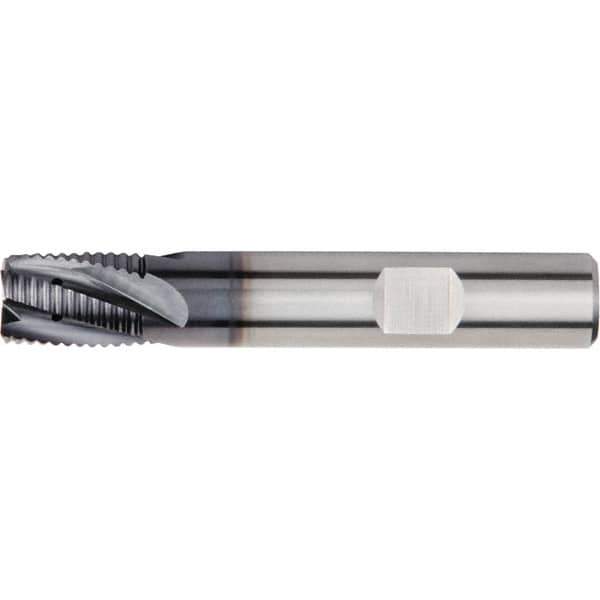 Kennametal - 12mm Diam, Fine Pitch, 16mm LOC, 4 Flute Solid Carbide 45° Corner Chamfer Roughing End Mill - 73mm OAL, 12mm Shank Diam, Single End, Centercutting, 20° Helix - Eagle Tool & Supply