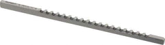 Dumont Minute Man - 3mm Keyway Width, Style A, Keyway Broach - High Speed Steel, Bright Finish, 1/8" Broach Body Width, 13/64" to 1-1/8" LOC, 5" OAL, 650 Lbs Pressure for Max LOC - Eagle Tool & Supply