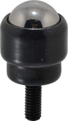 Value Collection - 1 Inch Diameter, Round, Carbon Steel Ball Transfer - 1.2188 Inch Overall Diameter, 1.4375 Inch Mount Height, 125 Lb. Capacity - Eagle Tool & Supply