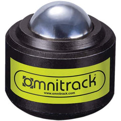 Value Collection - 1/2 Inch Diameter, Round, Chrome Steel Ball Transfer - 7/8 Inch Overall Diameter, 7/8 Inch Mount Height, 100 Lb. Capacity - Eagle Tool & Supply